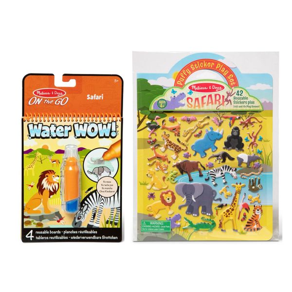 Melissa &amp; Doug Safari Puffy Sticker Play Set &amp; Safari Water Wow
