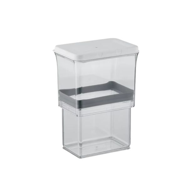 Square Vacuum Storage Container 650ml - 1850ml White