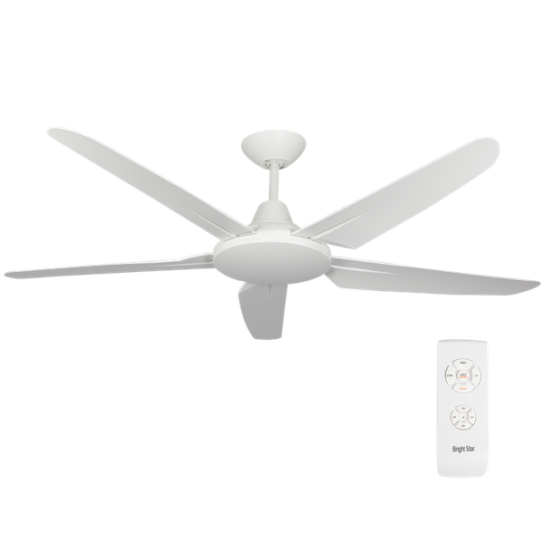 Modern Minimalist 5-Blade Ceiling Fan with Remote Control - FCF054 White