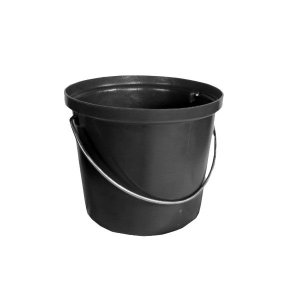 Carbon Round Black Building Bucket - BKT - R