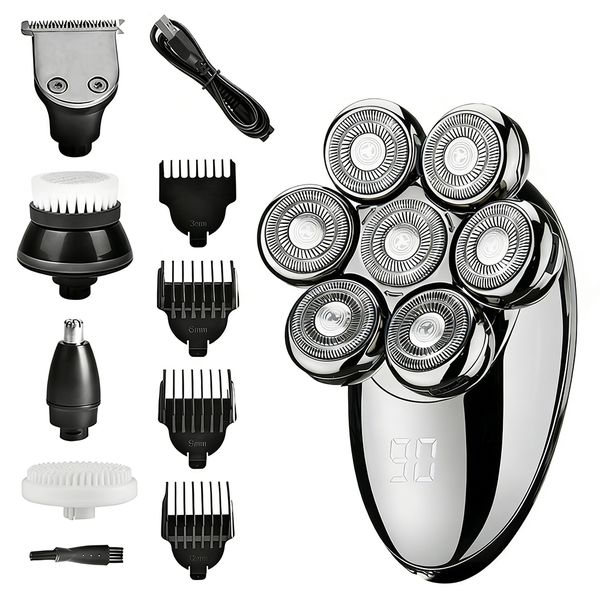 Electric Head Shaver for Men, 8D Upgraded 6-in-1 Head Shaver for Bald Men