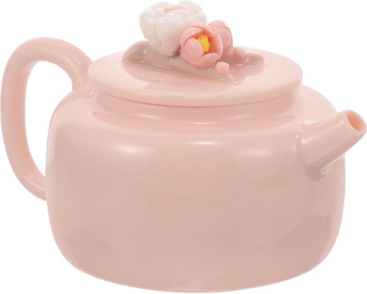 Handmade Ceramic Kungfu Tea Pot Floral Design Portable Home