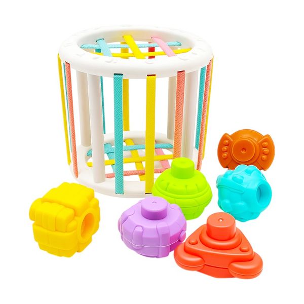 Baby Shape-Sorting Sensory Cage Toy - Multicolor
