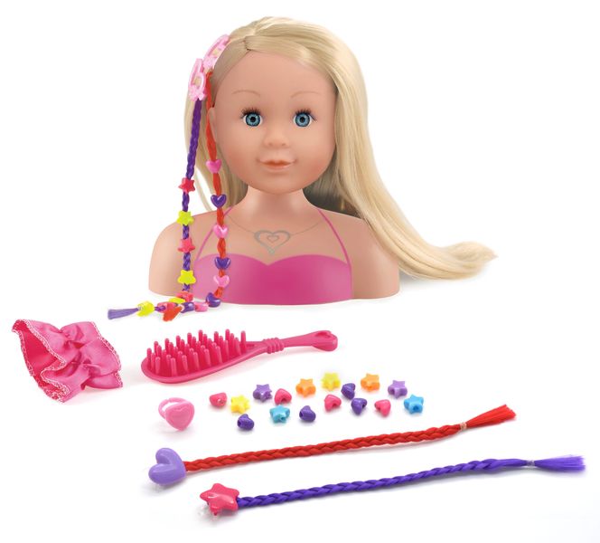 Ashley Blonde Styling Head Doll Playset - Brush, Beads &amp; Braids
