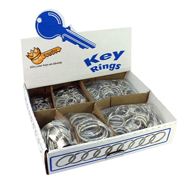 Assorted size Key rings (600 per box)
