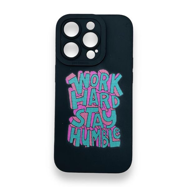 AMA Work Hard Black Silicon Case For iPhone 14 Pro Max