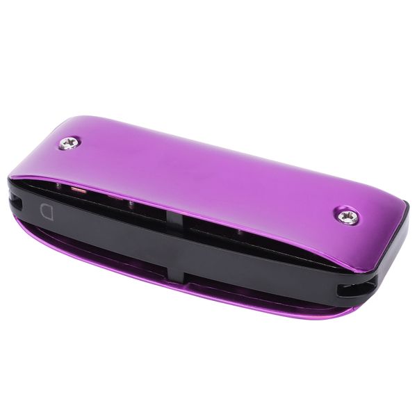 D Key 7-Hole Harmonica Compatible with Beginner Blues Player Mini Purple