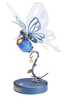 Robotime DIY Butterfly Mechanical 3D Puzzle - Blue (79 Pieces)