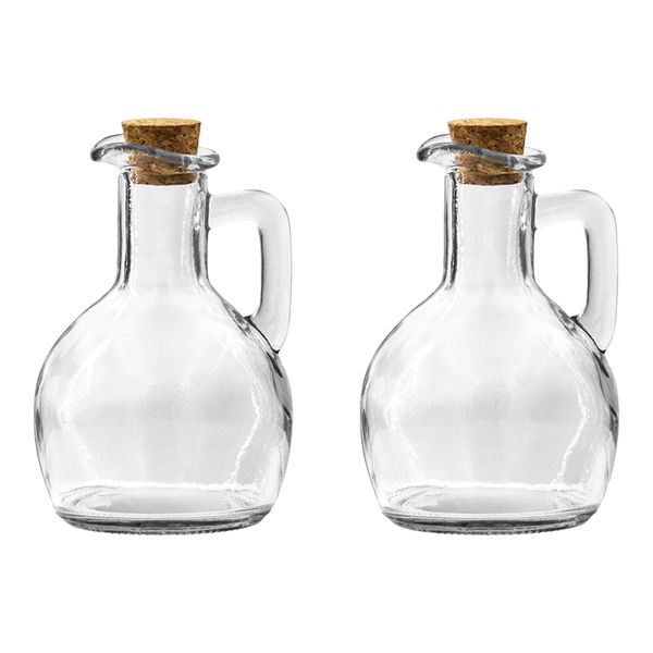 Oil &amp; Vinegar 170ml Clear Bottle With Handle - 2 Piece