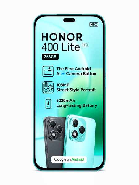 Honor 400 Lite 5G 256GB 8GB Dual Sim AI (Open Box) - Certified Preowned