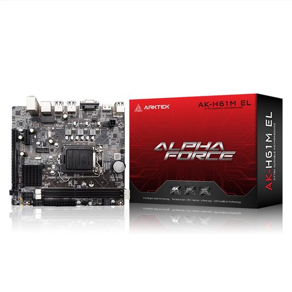 Arktek AK-H61M EL Intel H61 LGA1155 Micro-ATX DDR3 Motherboard HDMI VGA