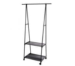 Standing Triangle Clothes Display Rack With Storage Shelf Rack