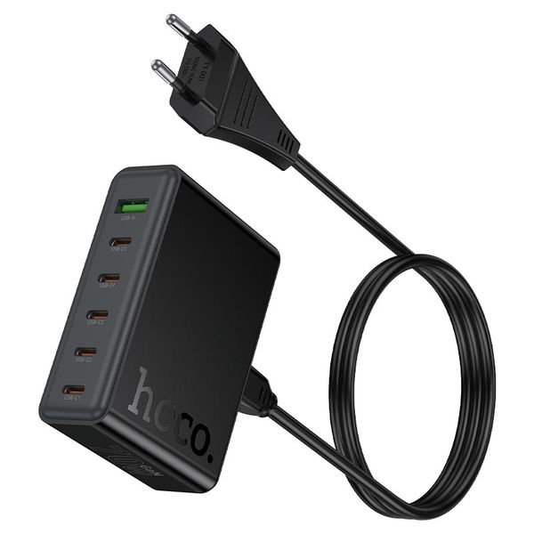 70W GaN Fast Charger 6 in 1 With Multi-Port USB &amp; Type-C Output-Hoco-C152A