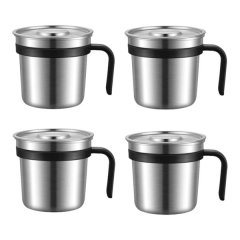 Stainless Steel Coffee Cup - 4 Pack