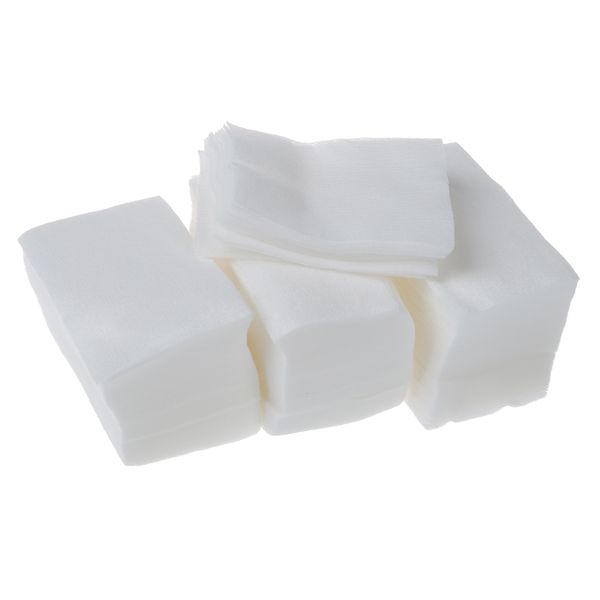 320 Pcs Lady White Nail Polish Remover Rectangular Face Cleaning Cotton