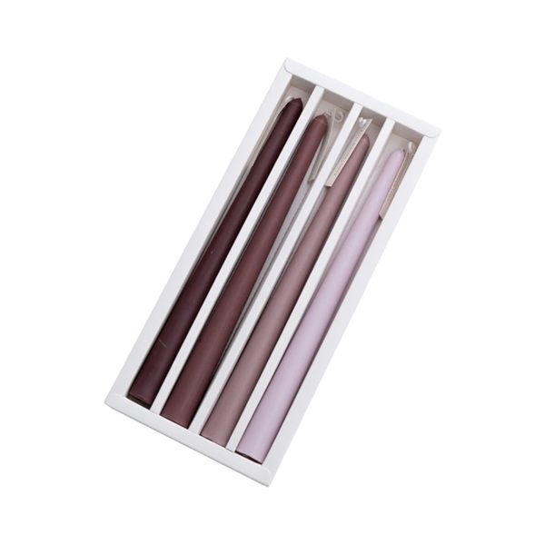 4-Pack Nordic Morandi Long-Stem Scented Candle Set - Gradient Pink