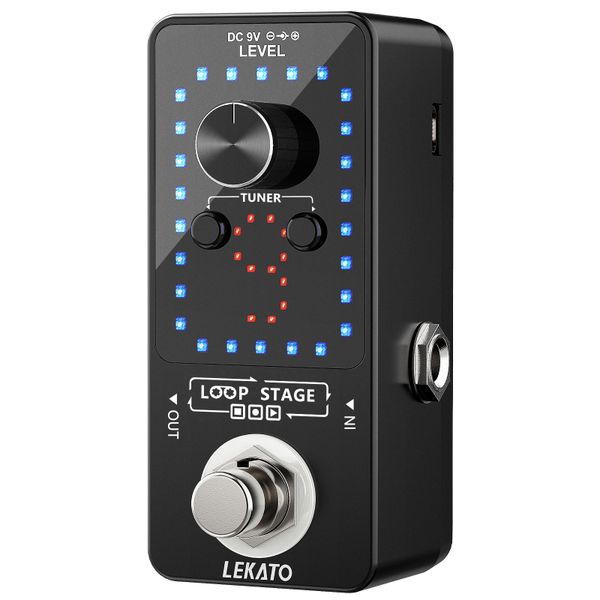 LEKATO Looper Guitar Pedal Guitar Loop Pedal Tuner Pedal Unlimited Overdubs