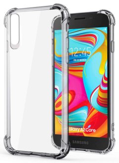 Swift Shockproof Clear Cover Case for Samsung A2 Core