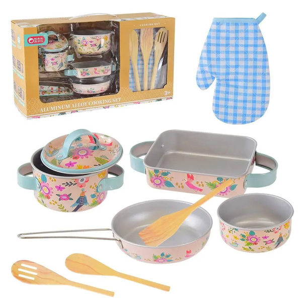 Aluminium Cooking Set For Kids - Kids Toy Kitchen Kit - Cooking Toys