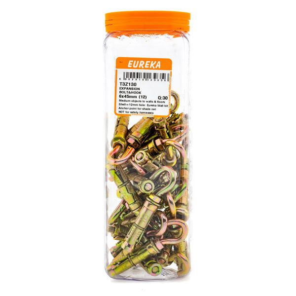 EUREKA Expansion Bolt &amp; Hook 6 x 45mm(12) Q:30 T3Z130