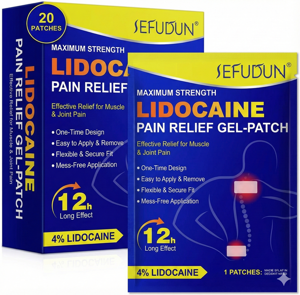 SEFUDUN Maximum Strength 4% Pain Relief Gel-Patch (20 Patches)