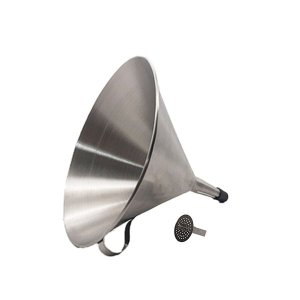 Funnel Round S/Steel With Removable Strainer 200mm