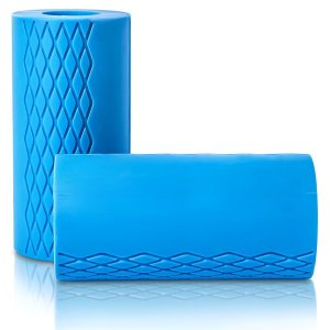 Silicone Barbell &amp; Dumbbell Grips for Bars - Blue (2 Piece)