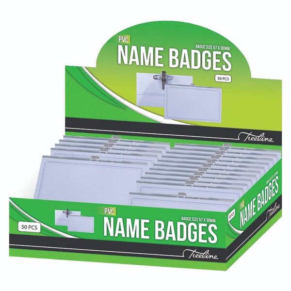 Name Badge PVC - 59 x 90mm - Box of 50