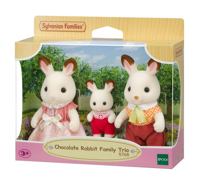 Sylvanian Families Chocolate Rabbit Family Trio