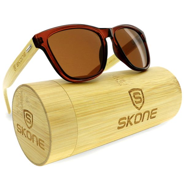Skone Serengeti UV400 Protection Bamboo Sunglasses - Brown