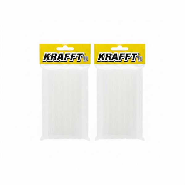 Krafft Glue Sticks 150 x 11mm Transparent White - 8 Piece - 2 Pack