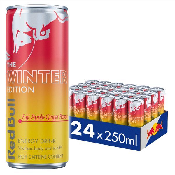 Red Bull Energy Drink Winter Edition Fuji Apple - Ginger - 24 pack