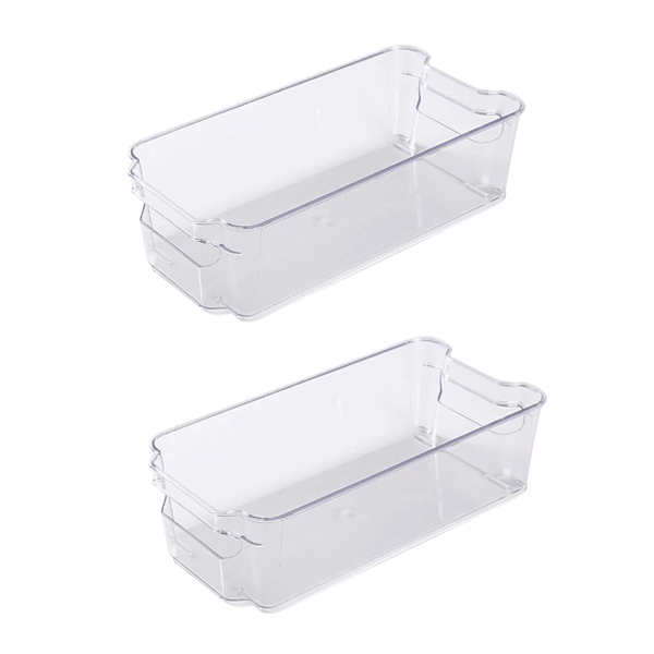 2-Pack Clear Plastic Storage Container
