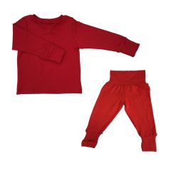 Baby/Toddler/Kids Pajamas - Foldover Cuffs - Red
