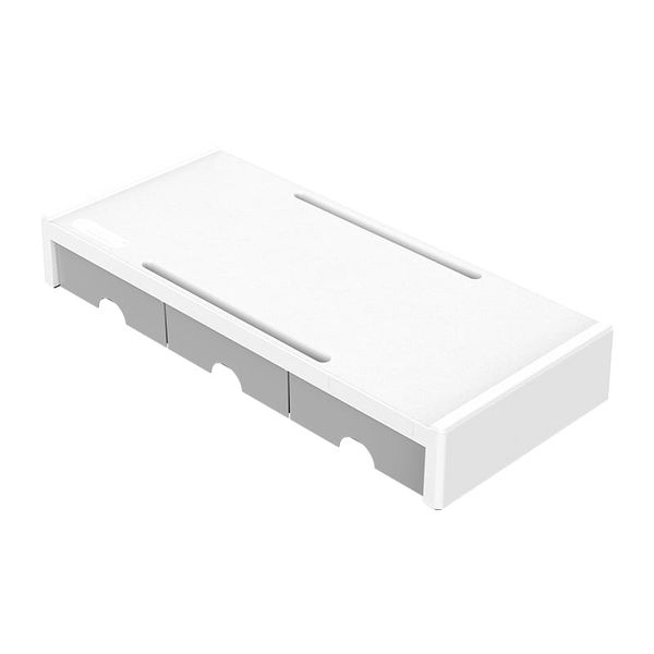 Orico Monitor Stand Riser White With Grey Draws
