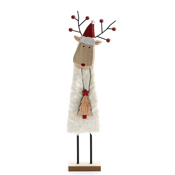 New Nordic Christmas Wooden Wool Felt Decoration Christmas Elk G