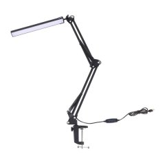 LED Desk Lamp With Clamp,Adjustable Swing Arm for Study/Office(Black)