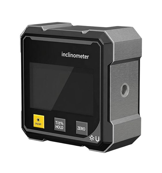 Dual Laser Digital Inclinometer - 4-Side Magnetic Level Angle Gauge Finder