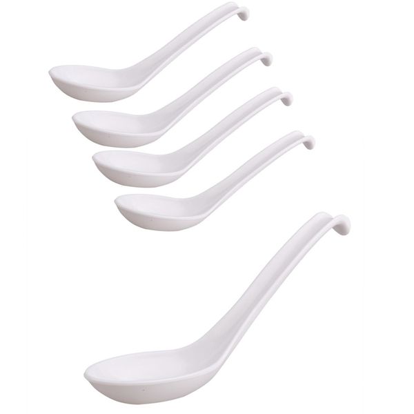 5 x Ramen Noodle Spoon Chinese Spoon Teaspoon Soup Spoon - Melamine